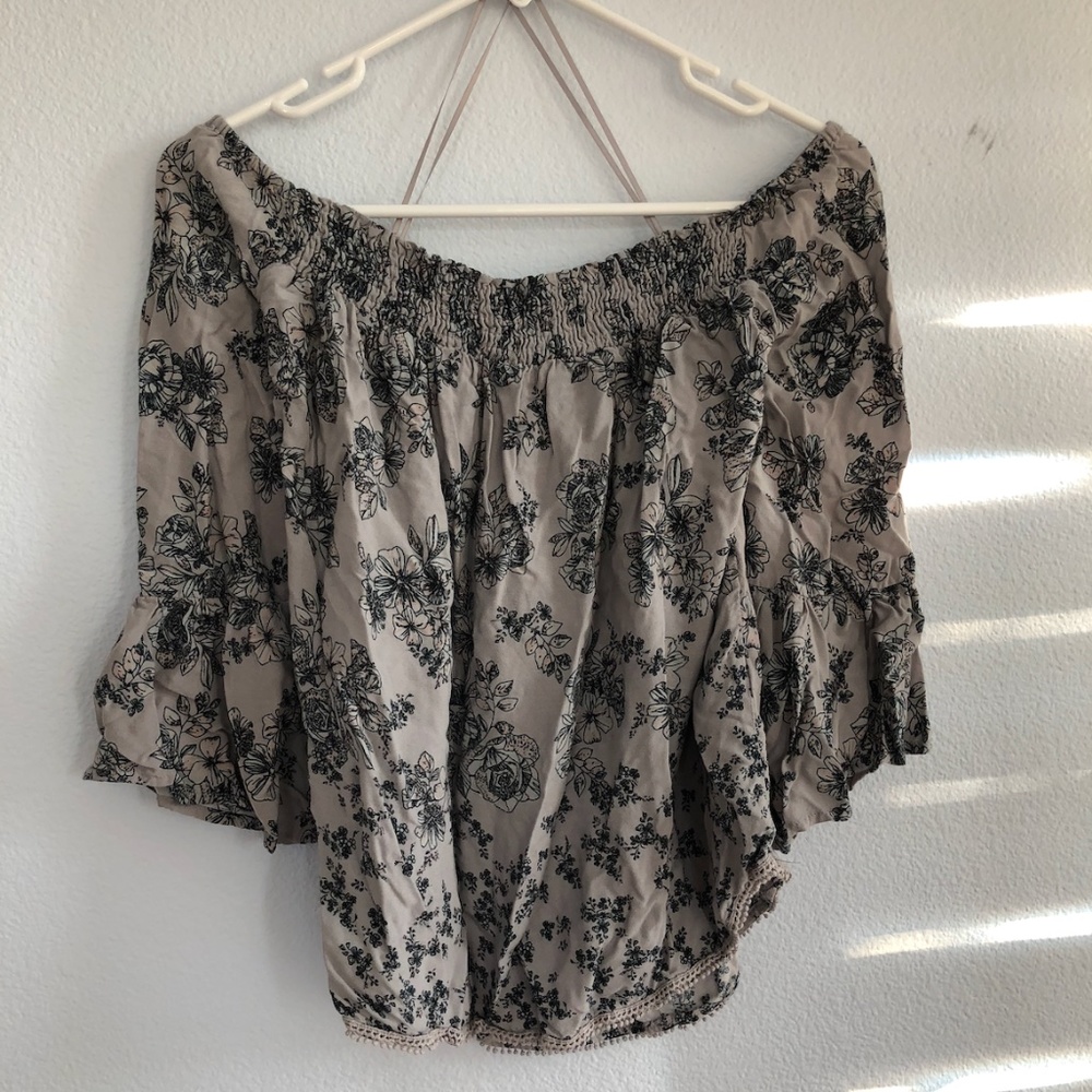 Floral off the shoulder top